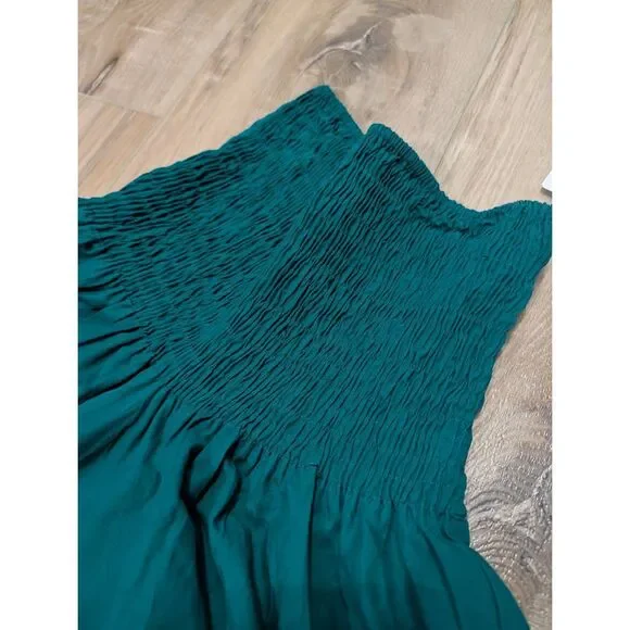 LikeMary Harem Jumpsuit Pants XL 1XL Boho Festival Yoga Cotton Pockets Teal BNWT - Picture 15 of 15